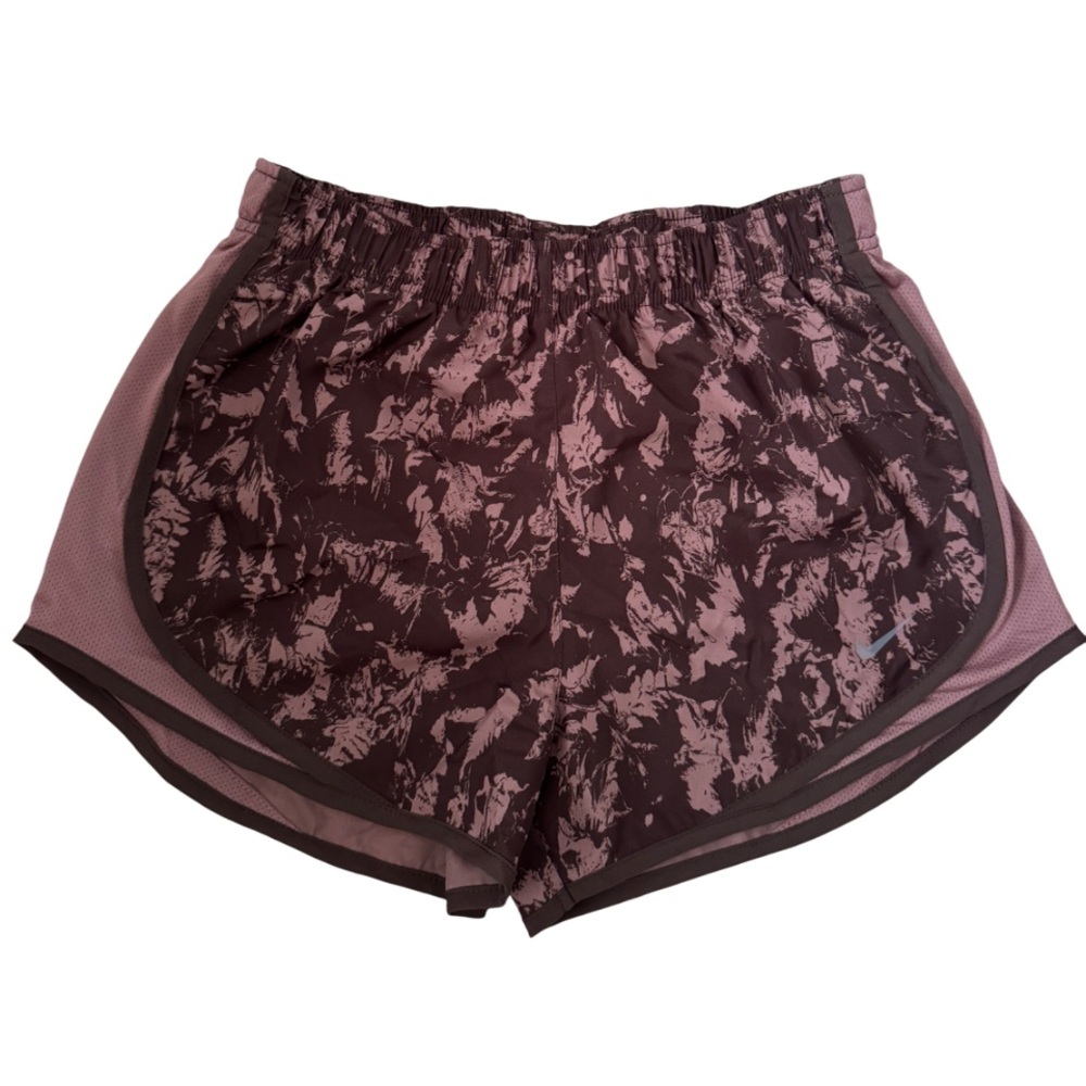 NWOT Nike Dri-Fit Women's Size S Running Athletic Shorts Built in Brief Brown